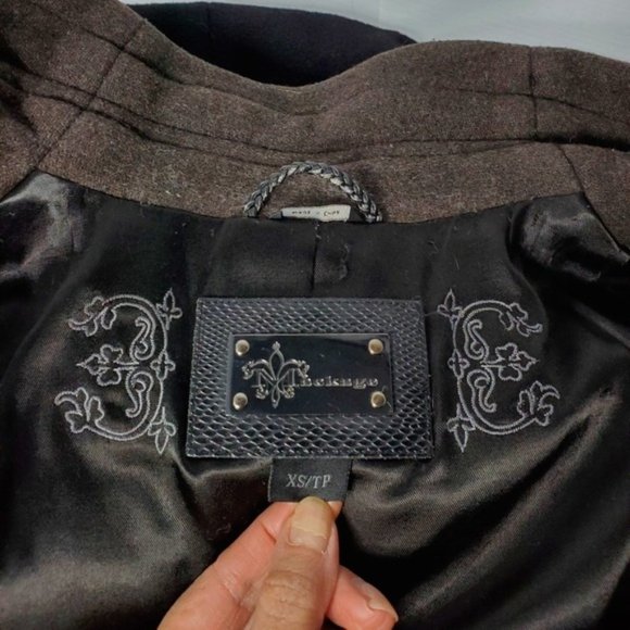 Mackage Odilia brown wool leather sleeves coat. Size XS - Picture 9 of 10